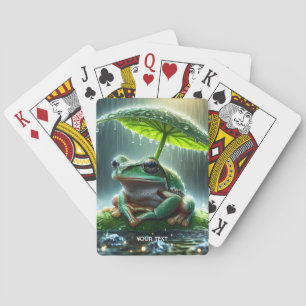 Jeu De Cartes Parapluie de feuille de grenouille mignonne Imagin