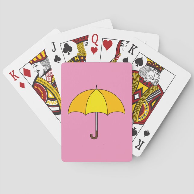 Jeu De Cartes Parapluie jaune (dos)