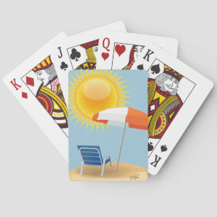 Jeu De Cartes Parapluie soleil et plage