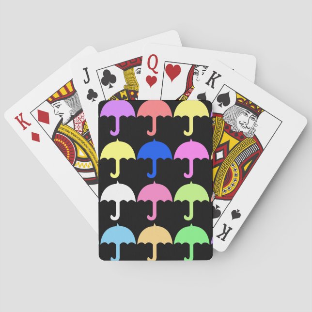 Jeu De Cartes Parapluies colorés (dos)