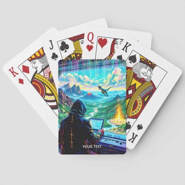 Jeu De Cartes Parc de course fantastique mignon (dos)