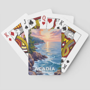 Jeu De Cartes Parc national d'Acadia Peinture de voyage dans l