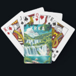 Jeu De Cartes Parc national de Krka Croatie Travel Art Vintage<br><div class="desc">Conception d'oeuvres vectorielles Krka. Le parc national Krka est situé le long de la rivière Krka,  dans le sud de la Croatie. Elle est connue pour une série de 7 cascades.</div>