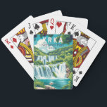 Jeu De Cartes Parc national de Krka Croatie Travel Art Vintage<br><div class="desc">Conception d'oeuvres vectorielles Krka. Le parc national Krka est situé le long de la rivière Krka,  dans le sud de la Croatie. Elle est connue pour une série de 7 cascades.</div>