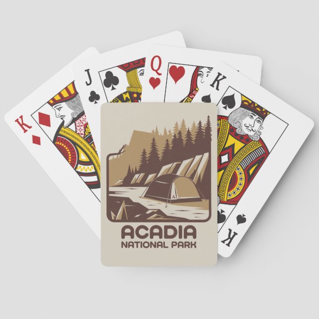 Jeu De Cartes Parc national de l'Acadie Aventure Camping (dos)