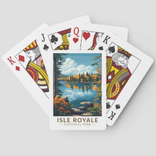 Jeu De Cartes Parc national de l'Isle Royale Travel Art Vintage