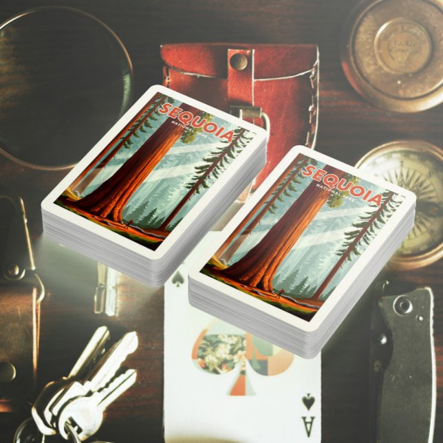 Jeu De Cartes Parc national de Sequoia vintage (Créateur téléchargé)