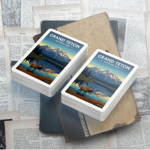 Jeu De Cartes Parc national de vintage Grand Teton