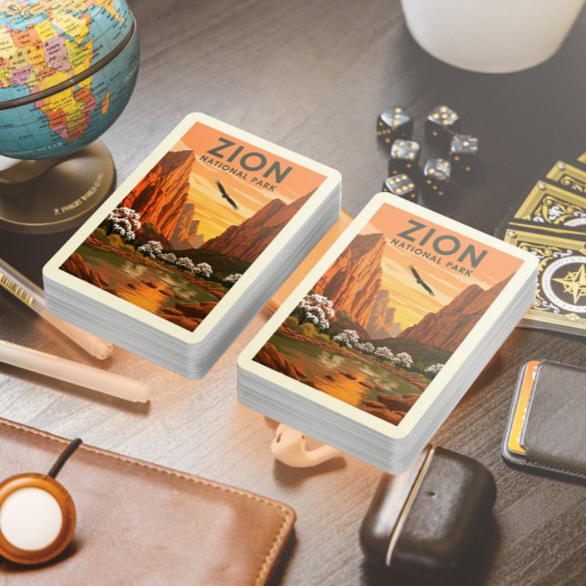 Jeu De Cartes Parc national de vintage Sion (Créateur téléchargé)
