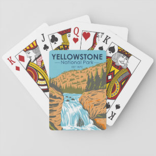 Jeu De Cartes Parc national de Yellowstone Chutes Vintages