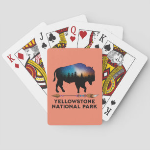 JEU DE CARTES PARC NATIONAL DE YELLOWSTONE STARRY NIGHT BISON