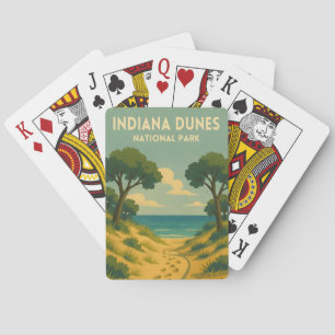 Jeu De Cartes Parc national des dunes de l'Indiana, voyage rétro