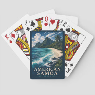 Jeu De Cartes Parc national des Samoa américaines Modern Woodblo