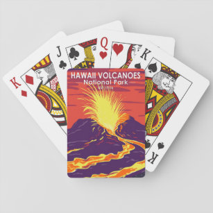 Jeu De Cartes Parc national des volcans d'Hawaii Vintage