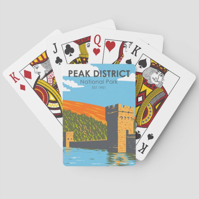 Jeu De Cartes Parc national du district de Peak Angleterre Vinta (dos)
