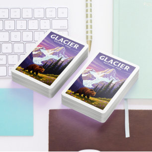 Jeu De Cartes Parc national du Glacier vintage