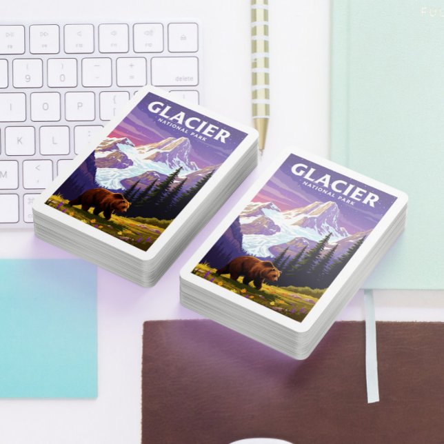 Jeu De Cartes Parc national du Glacier vintage (Créateur téléchargé)