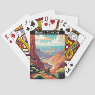 Jeu De Cartes Parc national du Grand Canyon Vintage Rétro Arizon