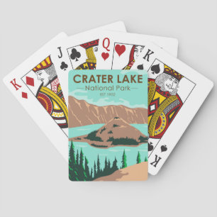 Jeu De Cartes Parc national du lac Crater Oregon Vintage