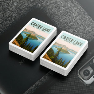 Jeu De Cartes Parc national du lac Crater vintage