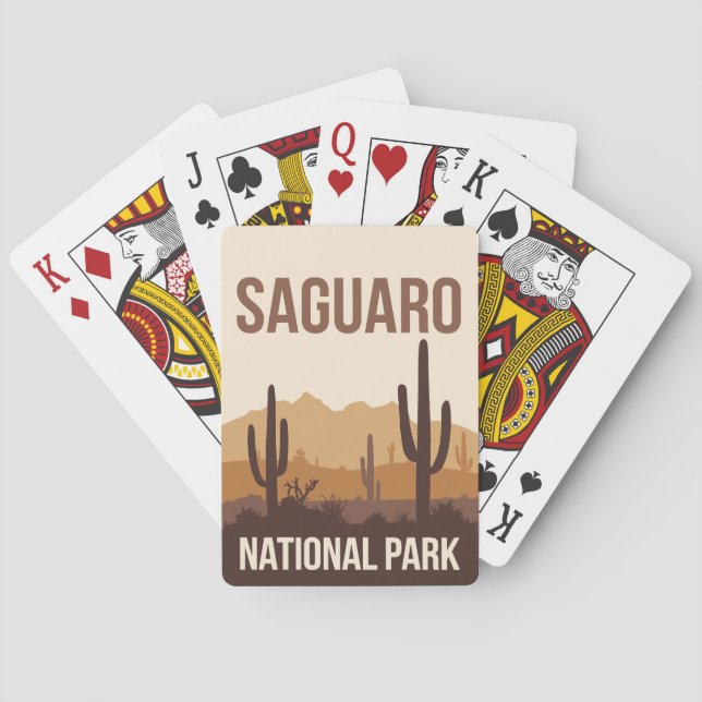 Jeu De Cartes Parc national du Saguaro Art de voyage minimal (dos)