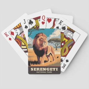 Jeu De Cartes Parc national du Serengeti Vintage voyage Tanzanie
