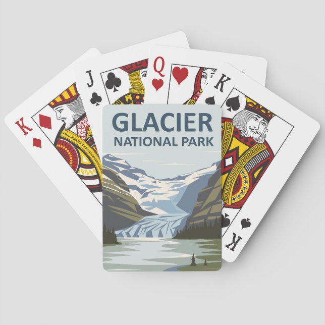 Jeu De Cartes Parc national Glacier Art de voyage (dos)