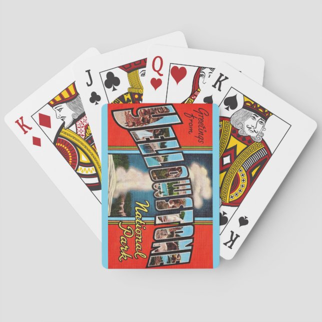 Jeu De Cartes Parc national Retro Yellowstone Jouer des cartes (dos)