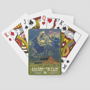Jeu De Cartes Parc national Vintage Grand Tetons Jouer aux carte