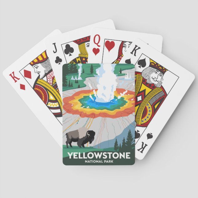 Jeu De Cartes Parc national Vivid Yellowstone (dos)