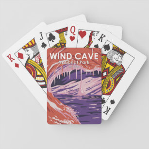 Jeu De Cartes Parc national Wind Cave South Dakota Vintage