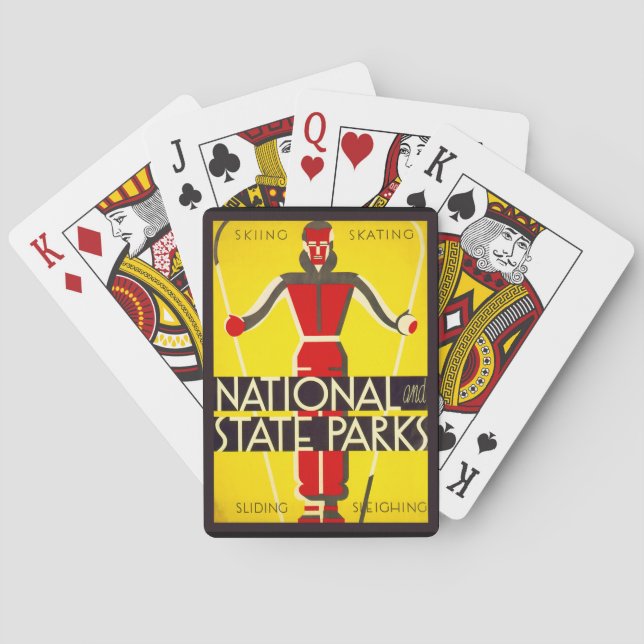 Jeu De Cartes Parcs nationaux et nationaux, ski - Dorothy Waugh (dos)