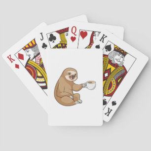 Jeu De Cartes Paresseux avec une tasse de café
