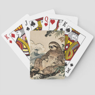 Jeu De Cartes Paresseux mignon de style japonais – Art animal re