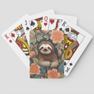 Jeu De Cartes Paresseux Mignon Élégant Floral Inspiré de William