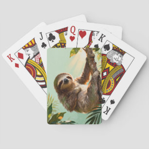 Jeu De Cartes Paresseux Tropical Mignon Vibes Animaux de la Jung
