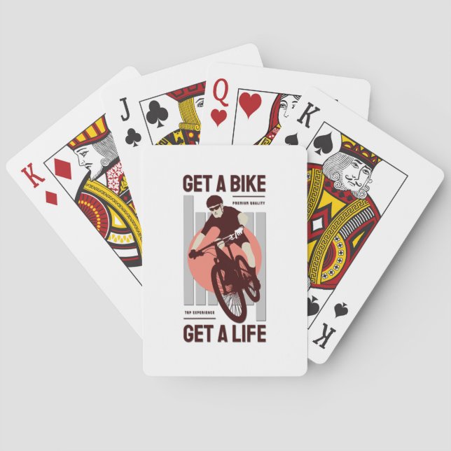 Jeu De Cartes Parfait design pour motard - Obtenez un vélo, vive (dos)