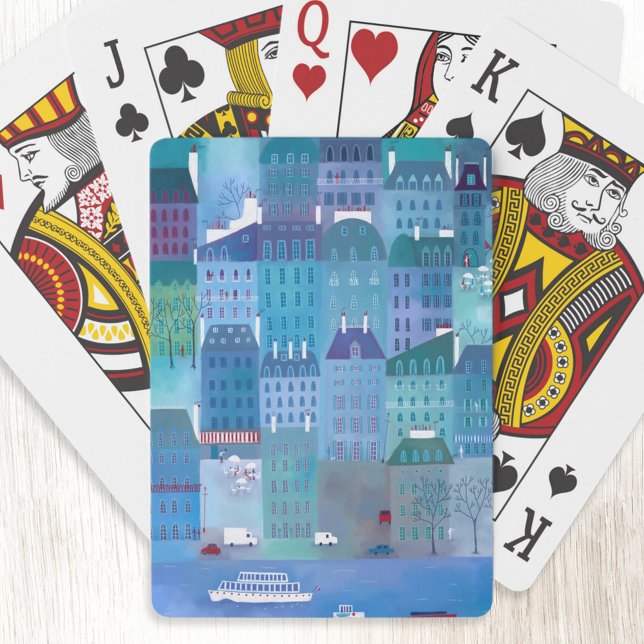 Jeu De Cartes Paris bleu (Paris blue art playing cards)