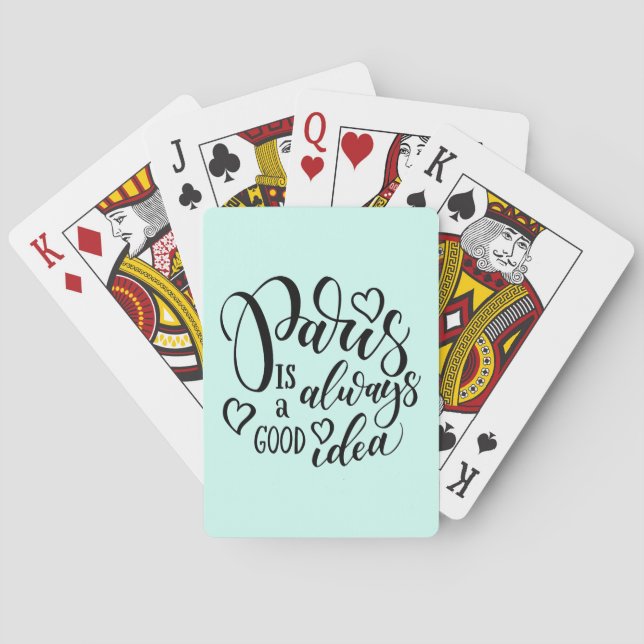 Jeu De Cartes Paris est toujours un bon manuscrit d'idée (dos)