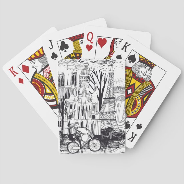 Jeu De Cartes Paris France Doodle (dos)