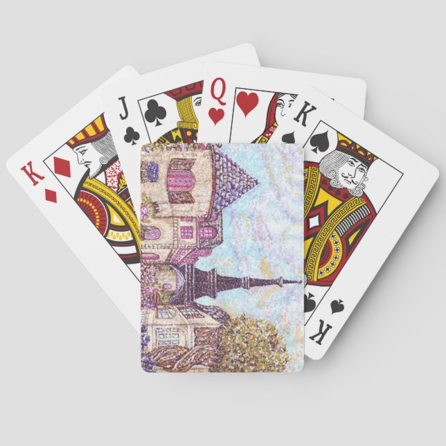 Jeu De Cartes Paris Inspiré Tour Eiffel PointillismeLecture de v (dos)