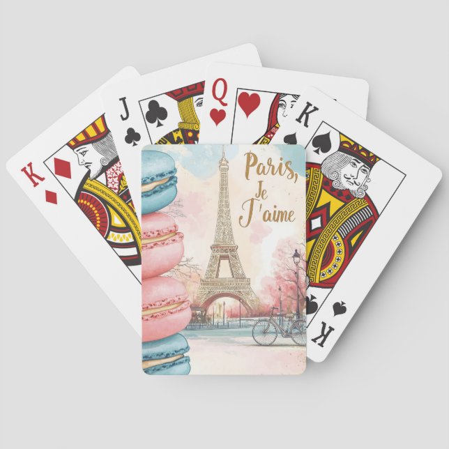 Jeu De Cartes Paris, Je T'aime - Tour Eiffel avec Macarons (dos)