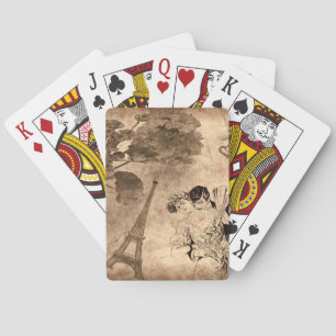 Jeu De Cartes Paris romantique Vintage
