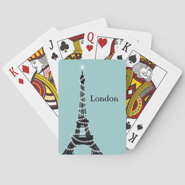 Jeu De Cartes Paris Sparkles Everywhere Poker Cartes turquoise (dos)