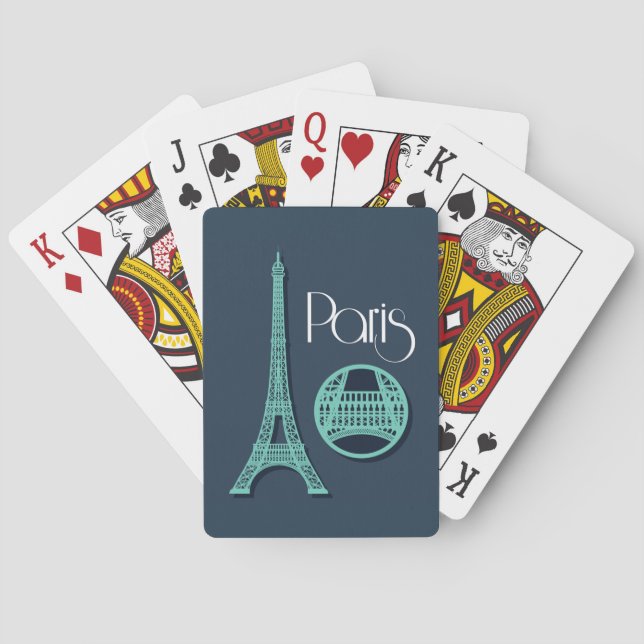 Jeu De Cartes Paris Teal (dos)
