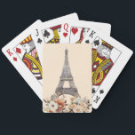 Jeu De Cartes Paris Trip Eiffel Tower Beautiful Floral<br><div class="desc">A chic Paris,  France vacation playing cards for your family reunion or girls trip to Europe. An beautiful watercolor drawing of the Eiffel tower with flowers at the bottom. A lovely keepsake souvenir gift.</div>