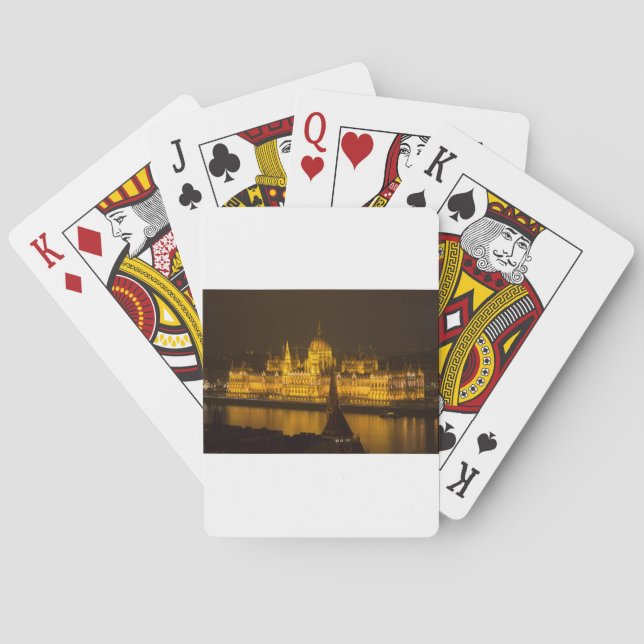 Jeu De Cartes Parlement hongrois Budapest la nuit (dos)