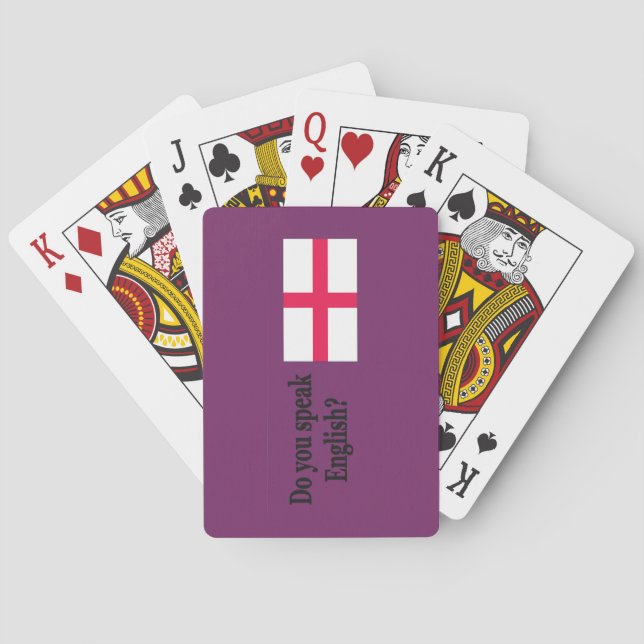Jeu De Cartes Parlez-vous anglais en anglais.Flag bf (dos)