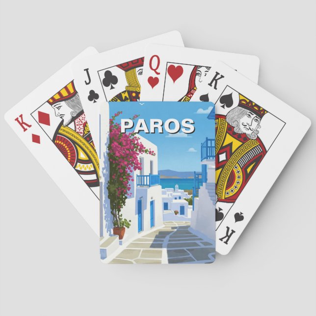 Jeu De Cartes Paros Grèce Île Voyage (dos)