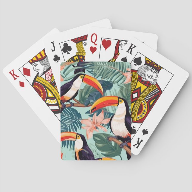 Jeu De Cartes Parrot tropical Yoga Mat (dos)